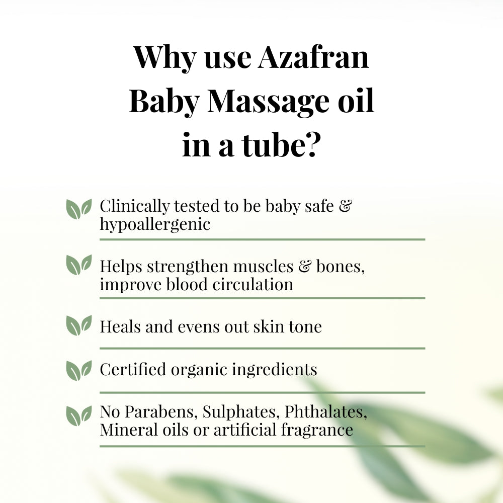 Azafran Organic Baby Massage oil - 100 gms