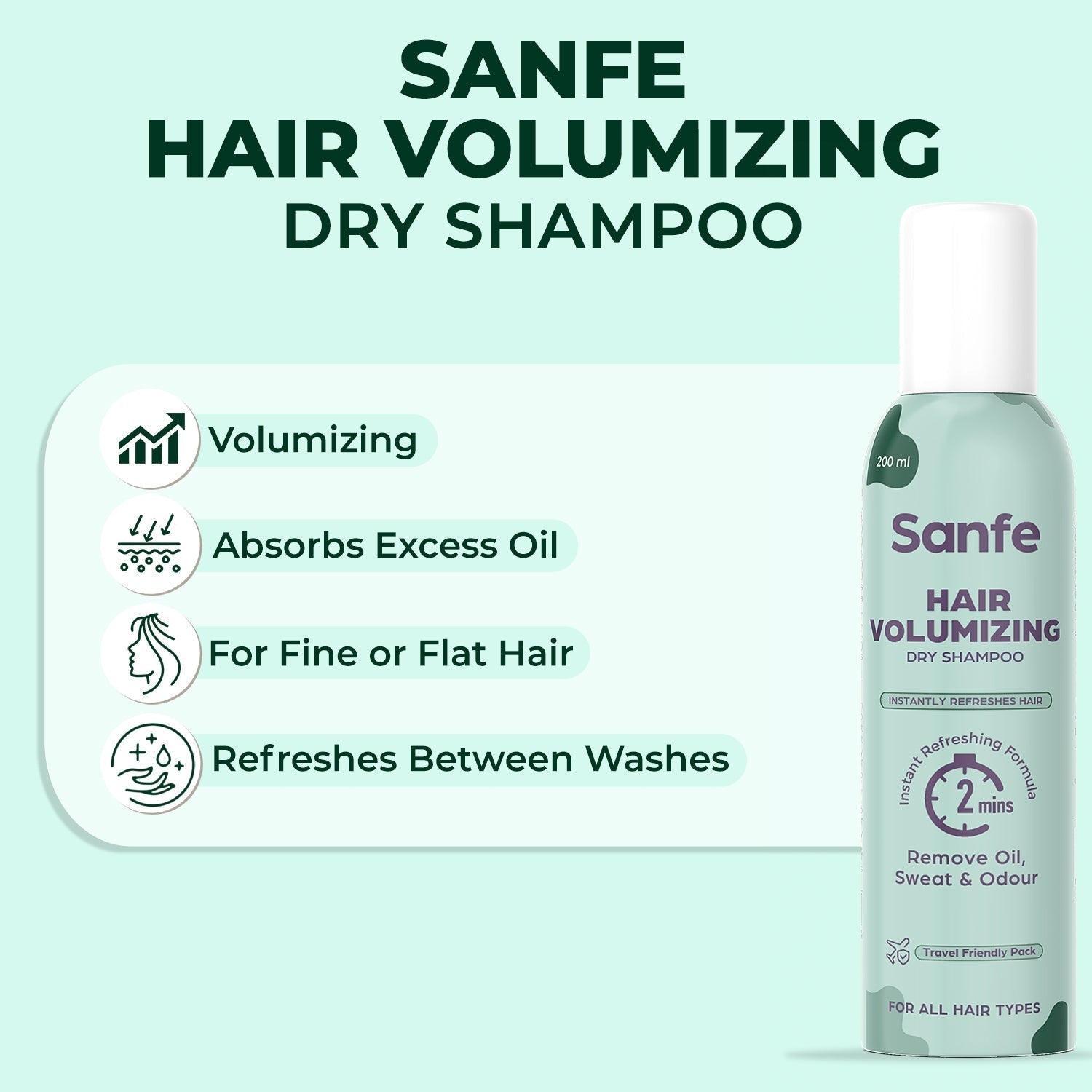 Sanfe Hair Volumizing Dry Shampoo  - 200 ml