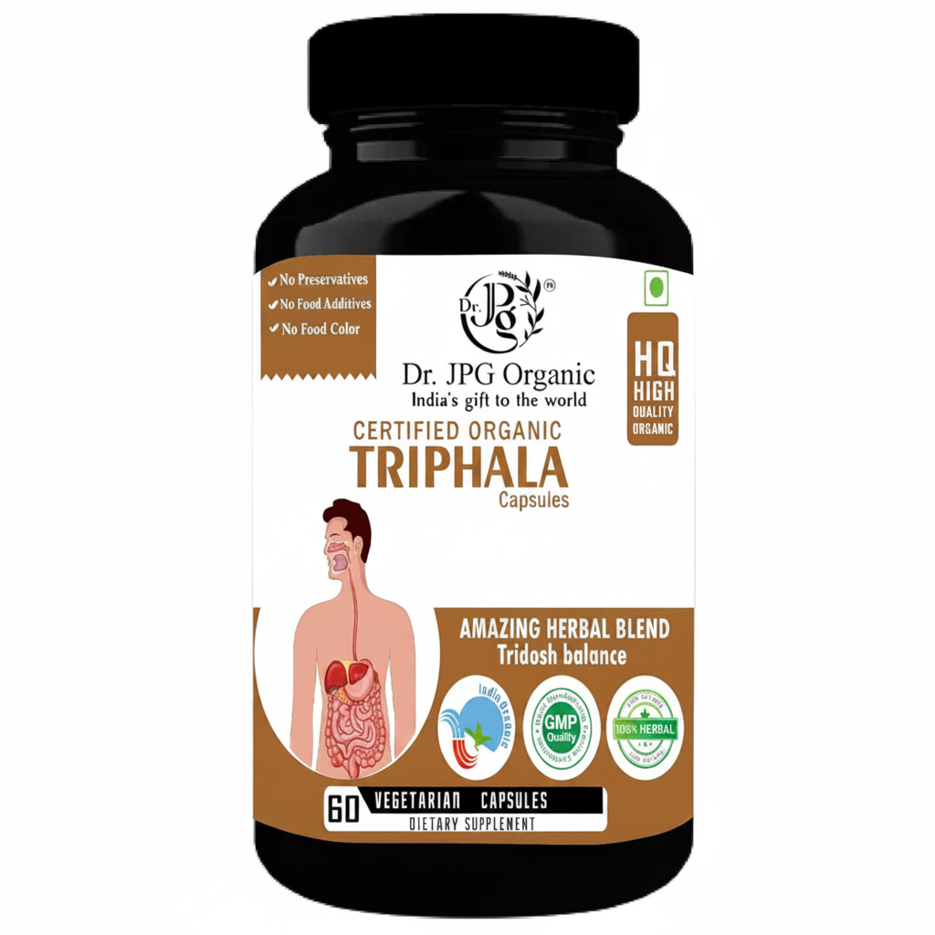 Dr. JPG Orgnaic Triphala Capsules 600mg - 60veg. Caps
