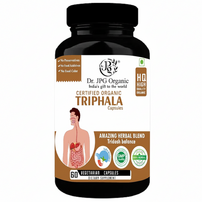 Dr. JPG Orgnaic Triphala Capsules 600mg - 60veg. Caps