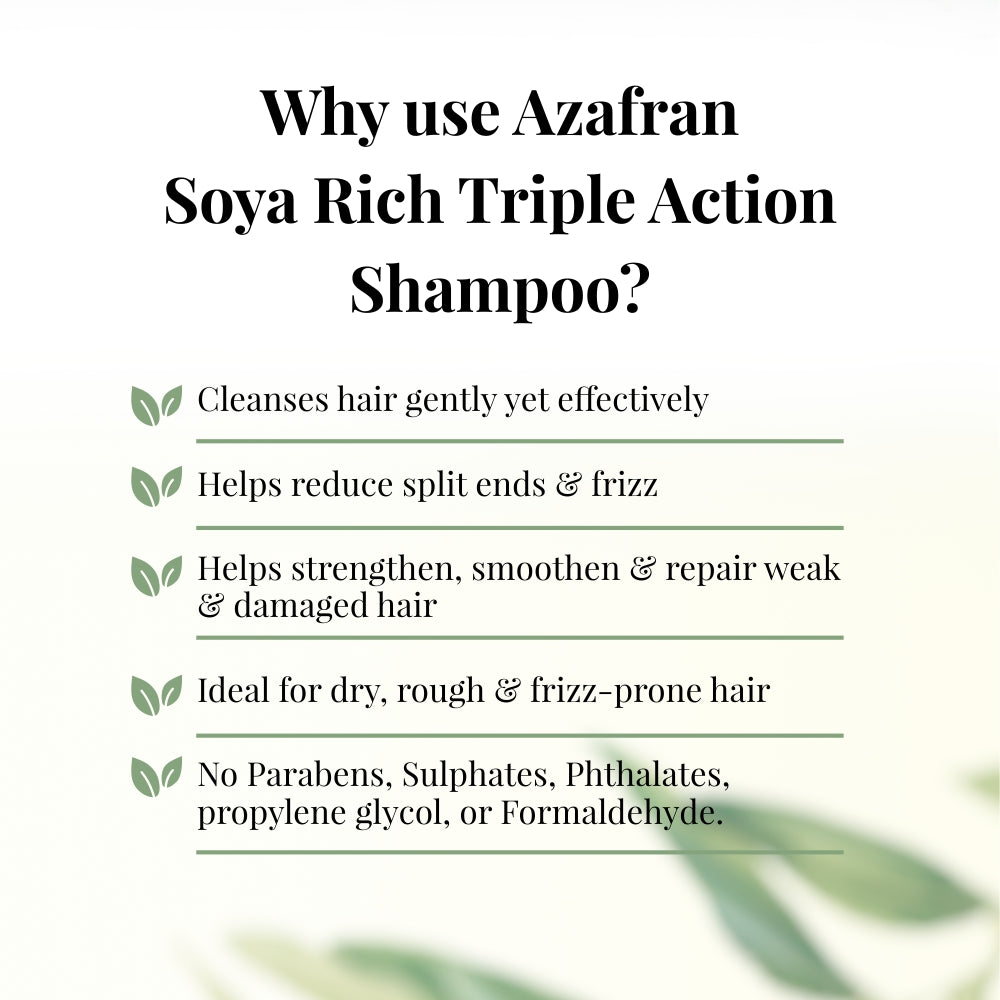 Azafran Soya Rich Triple Action Shampoo