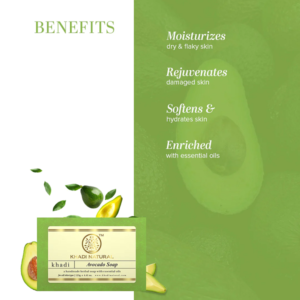 Khadi Natural Herbal Avocado Soap 125 g