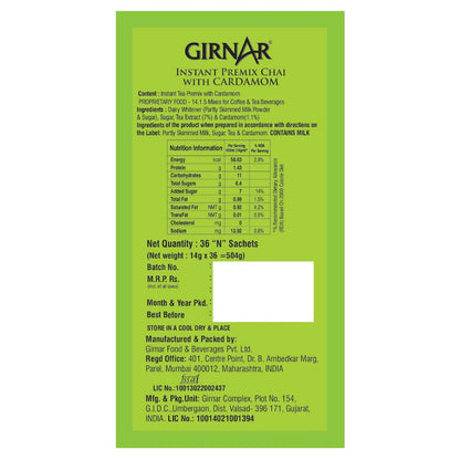 Girnar Cardamom Chai - 36 Sachets