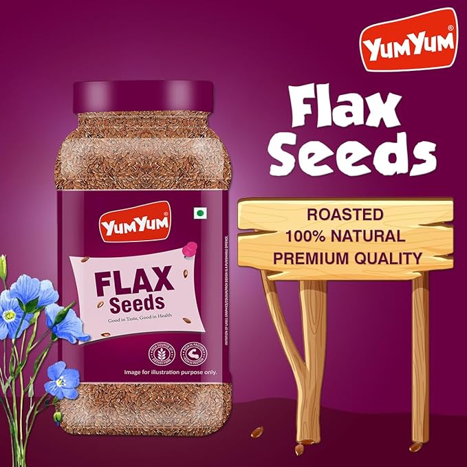 Yum Yum Roasted & Salted Flax Seeds Jar