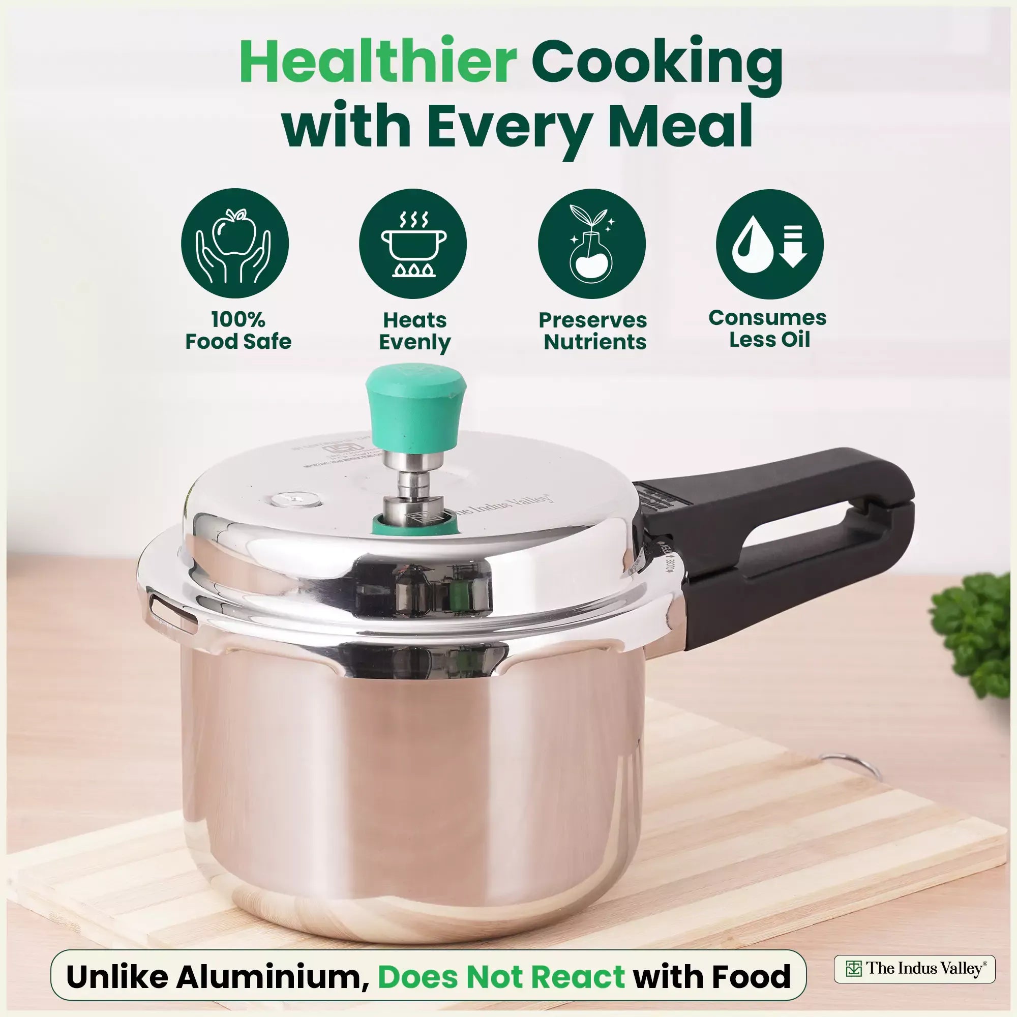 The Indus Valley Stainless Steel Pressure Cooker