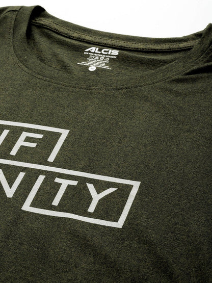 Alcis Typography Printed Anti Static Slim Fit T-shirt