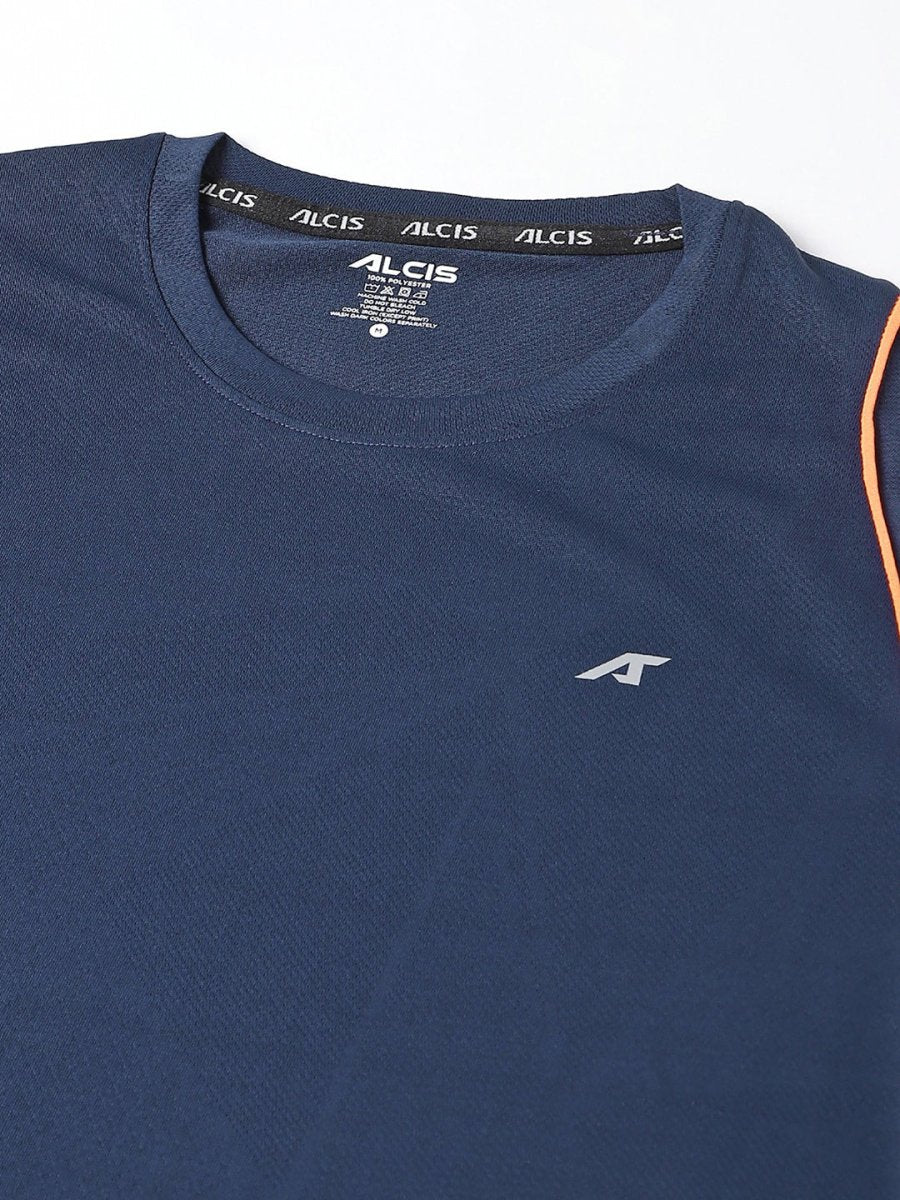 Alcis Round Neck Slim Fit Anti-Static T-Shirt