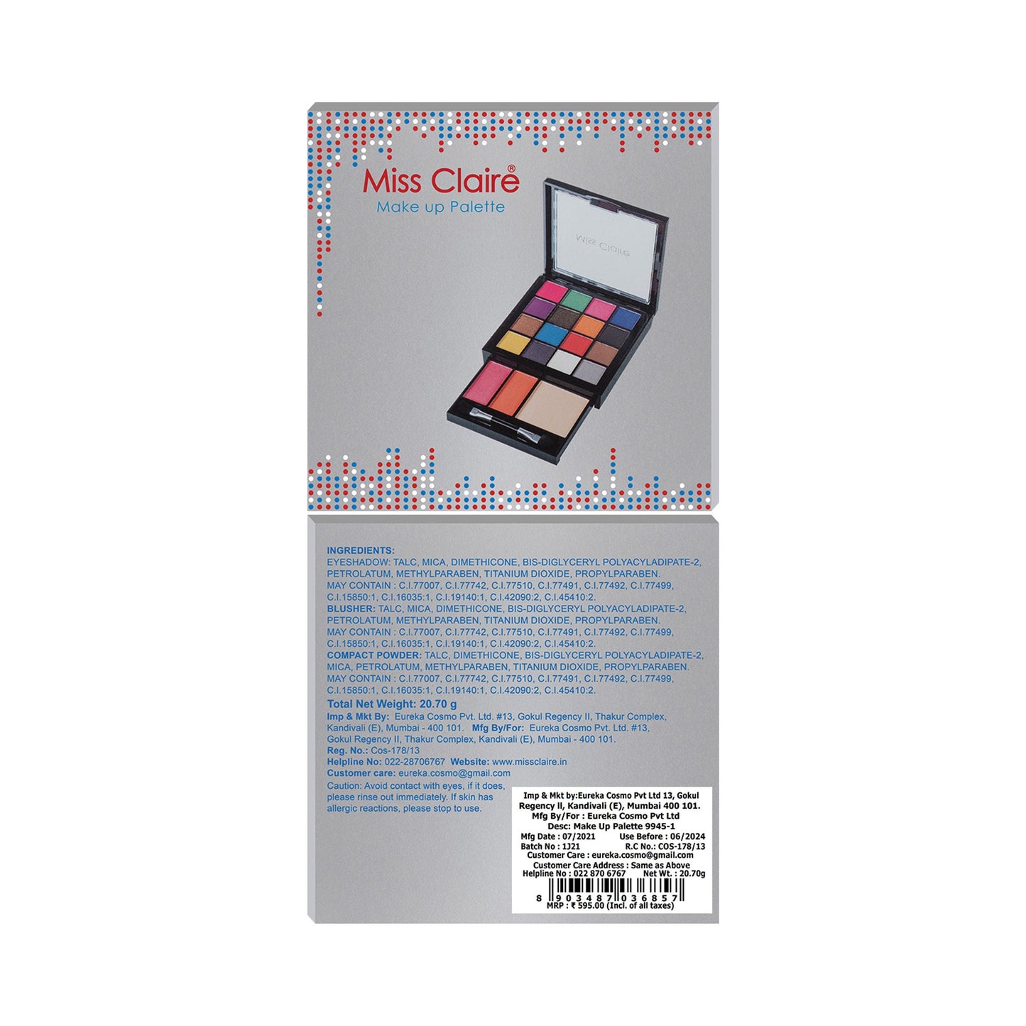 Miss Claire Makeup Palette 9945-1