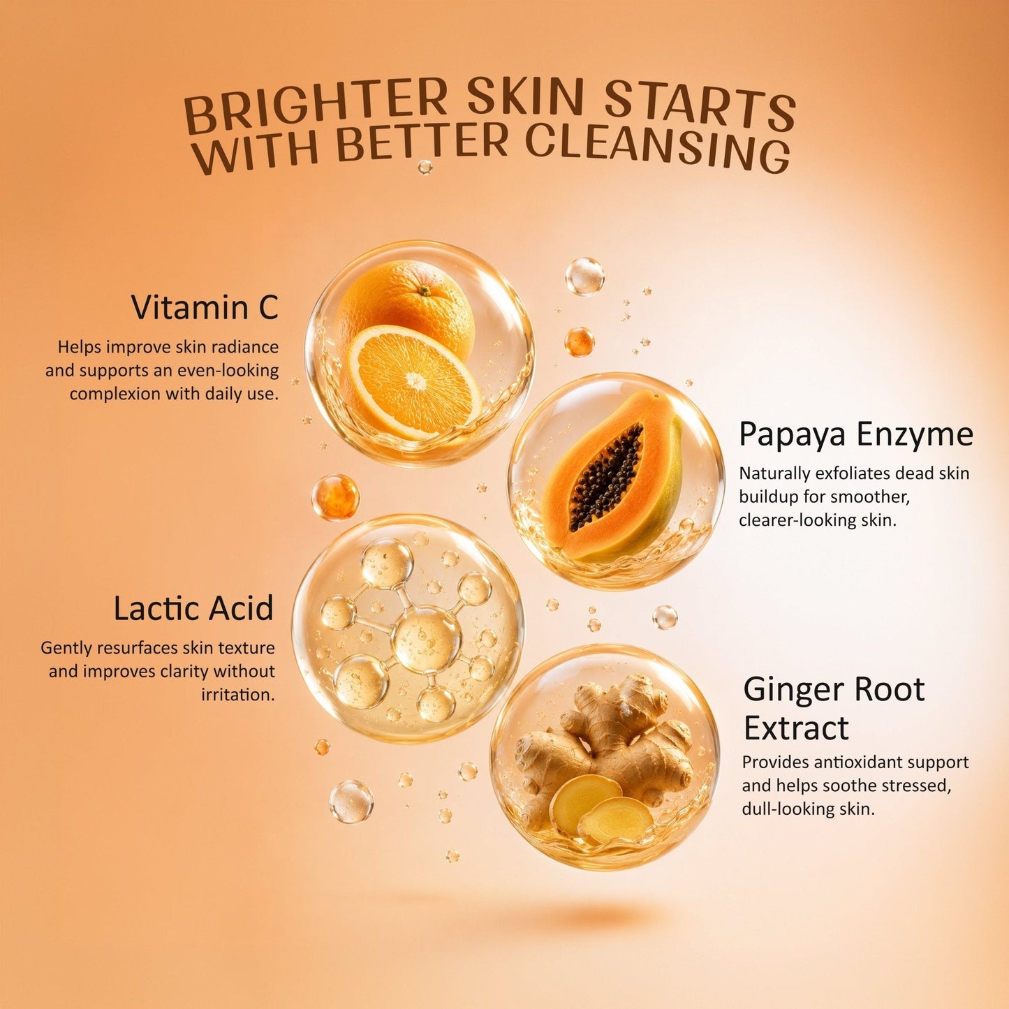 Velleja De-Tan & Exfoliating Face Wash | Vitamin C Tan Removal & Brightening Face Cleanser