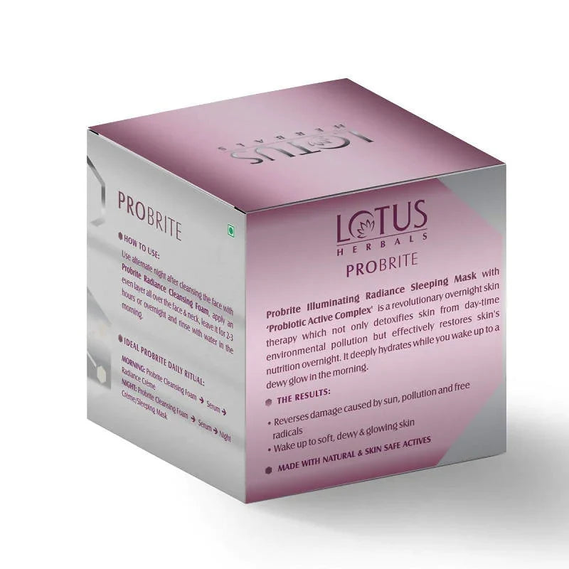 Lotus Herbals Probrite Illuminating Radiance Sleeping Mask - 50 gms