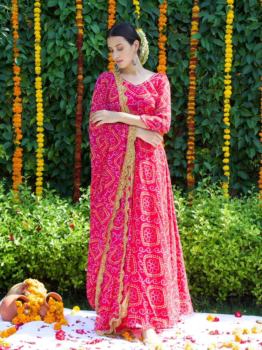 ONEWE INDIA Sheena Bandhani (Set of 3)
