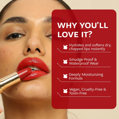 Dunamiss Dona Red Sheen Satin Lipstick