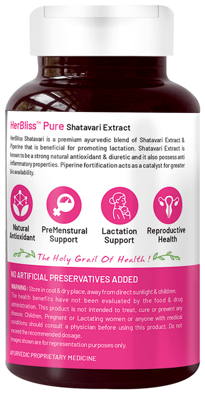 Bliss Welness Women's Wellness Shatavari Biopiperine Veg Tablet