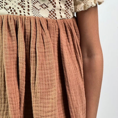 ArthLife Vintage Brown Fit And Flare Dress