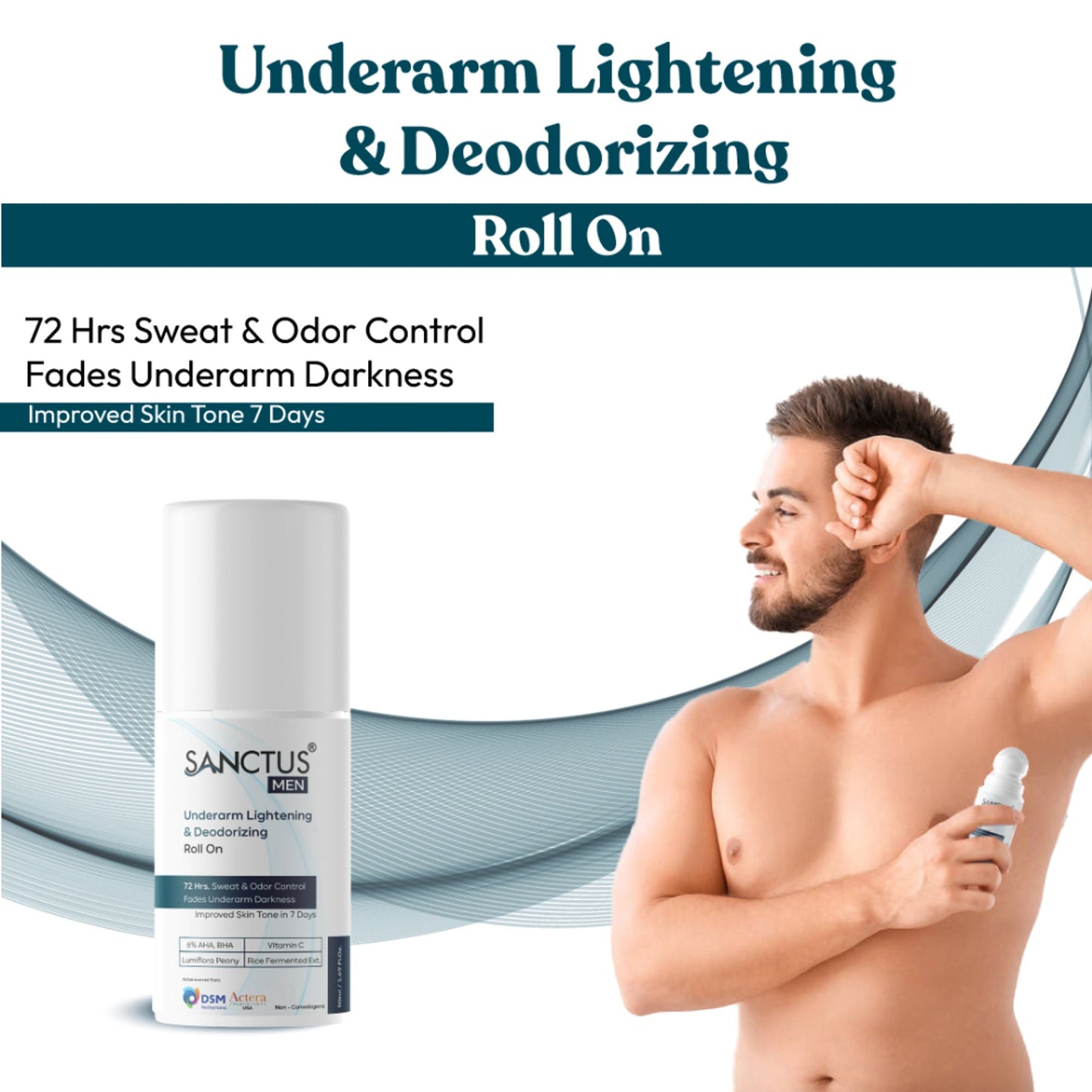 SANCTUS 6%AHA BHA Underarm Roll On For Men