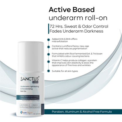 SANCTUS 6%AHA BHA Underarm Roll On For Men