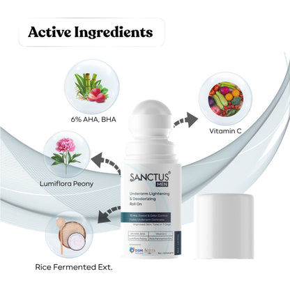 SANCTUS 6%AHA BHA Underarm Roll On For Men
