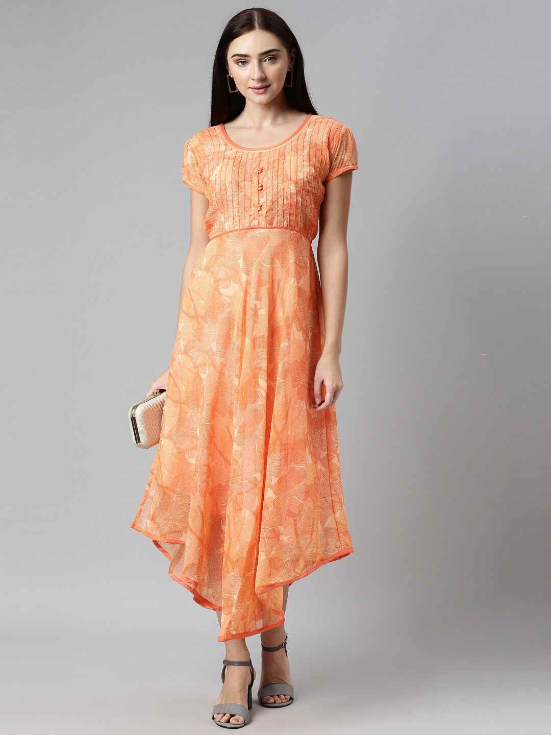 Souchii Chiffon Midi Dress