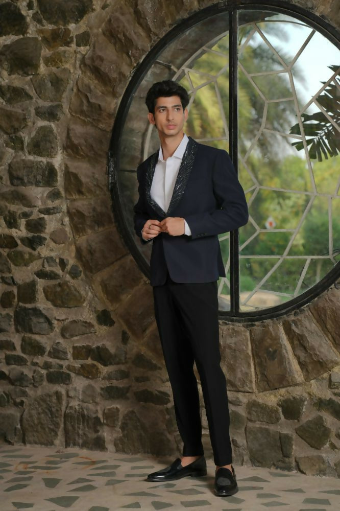Navy Blue Tailored Co-Ord Set by Hilo Design