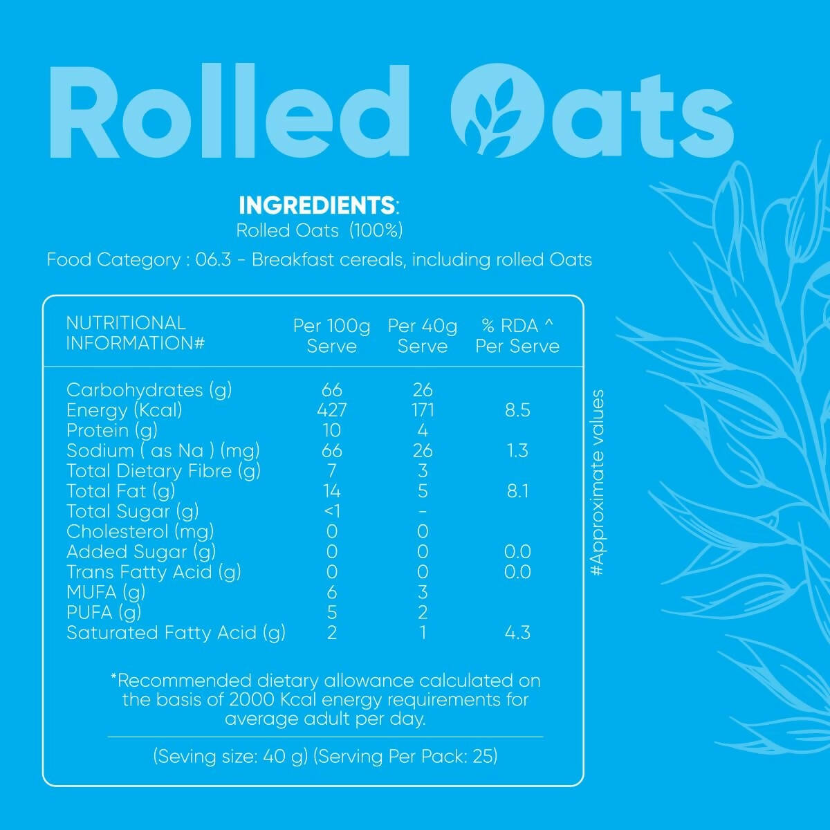 Myfitness Rolled Oats