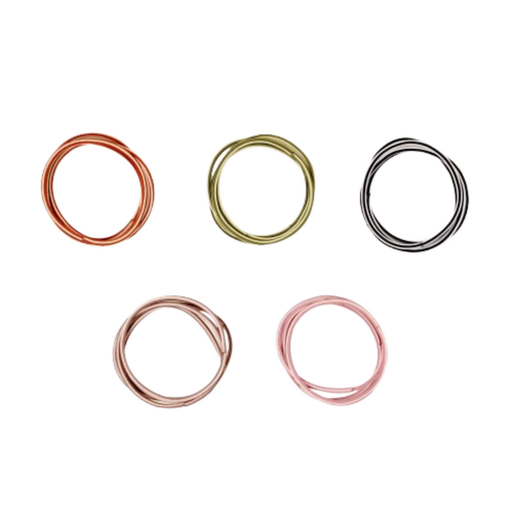Bronson Professional Elastic Hair Rubber Bands Hair Ties Soft Stretchable Twin Colour