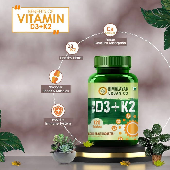 Himalayan Organics Vitamin D3 + K2 Tablets