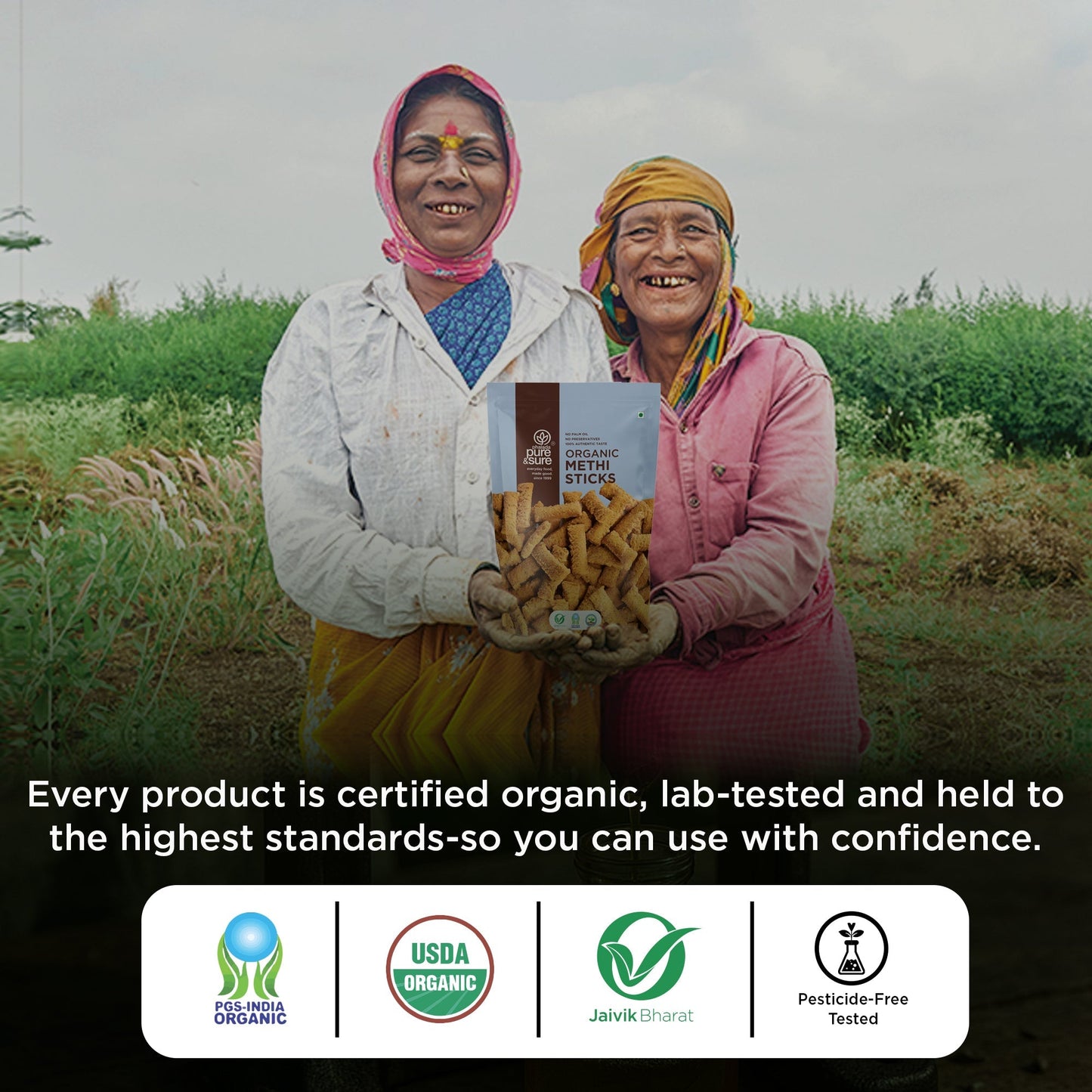 Pure & Sure Organic Methi Sticks