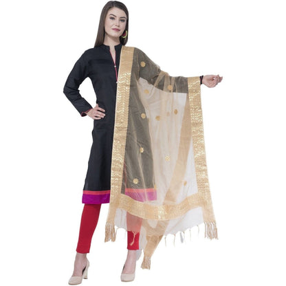 A R Silk Women's Gotta Patti Embroidery Orgenza Dupattas