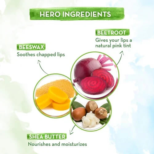Mamaearth Beetroot Tinted 100% Natural Lip Balm-Natural Pink - 2 gm