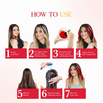 Cosglam Semi Permanent Hair Color for Women & Men (#23 Valentine Red)