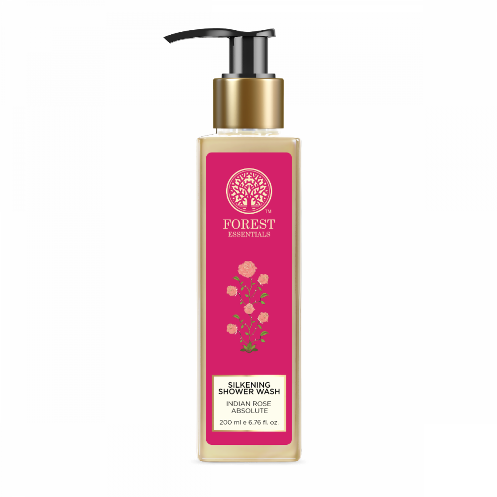 Forest Essentials Travel Size Silkening Shower Wash Indian Rose Absolute