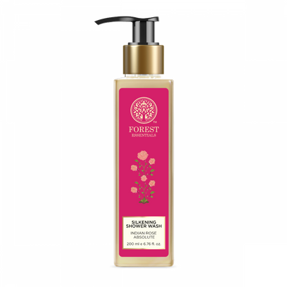 Forest Essentials Travel Size Silkening Shower Wash Indian Rose Absolute