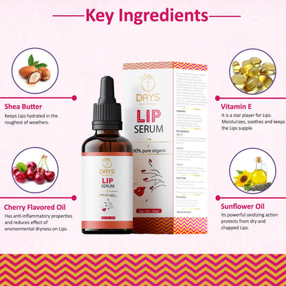7Days Organic Lip Serum - 30 ml