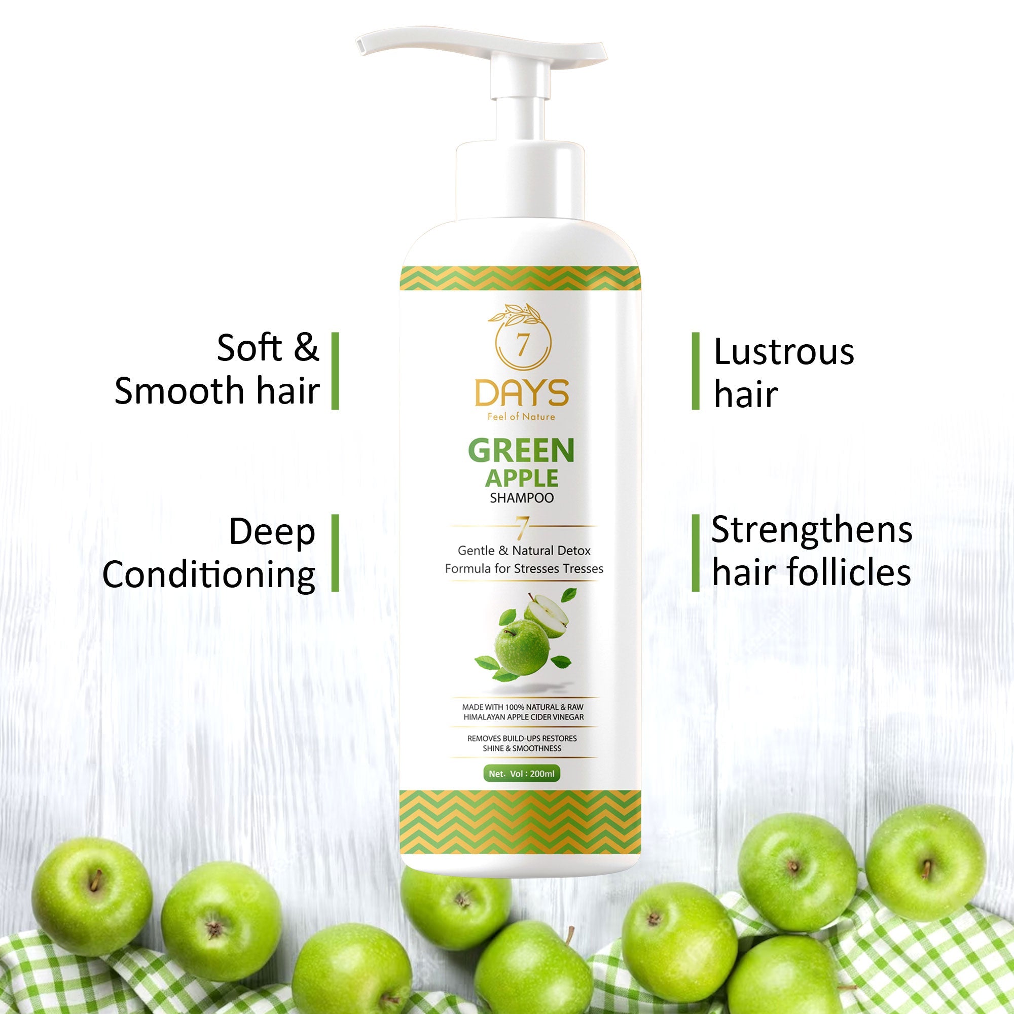 7Days Green Apple Shampoo for Dandruff - 100 ml