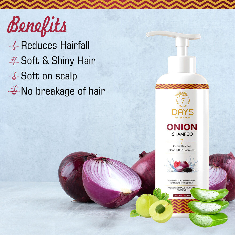 7Days Organic Onion Black Seed Hair Shampoo - 200 ml