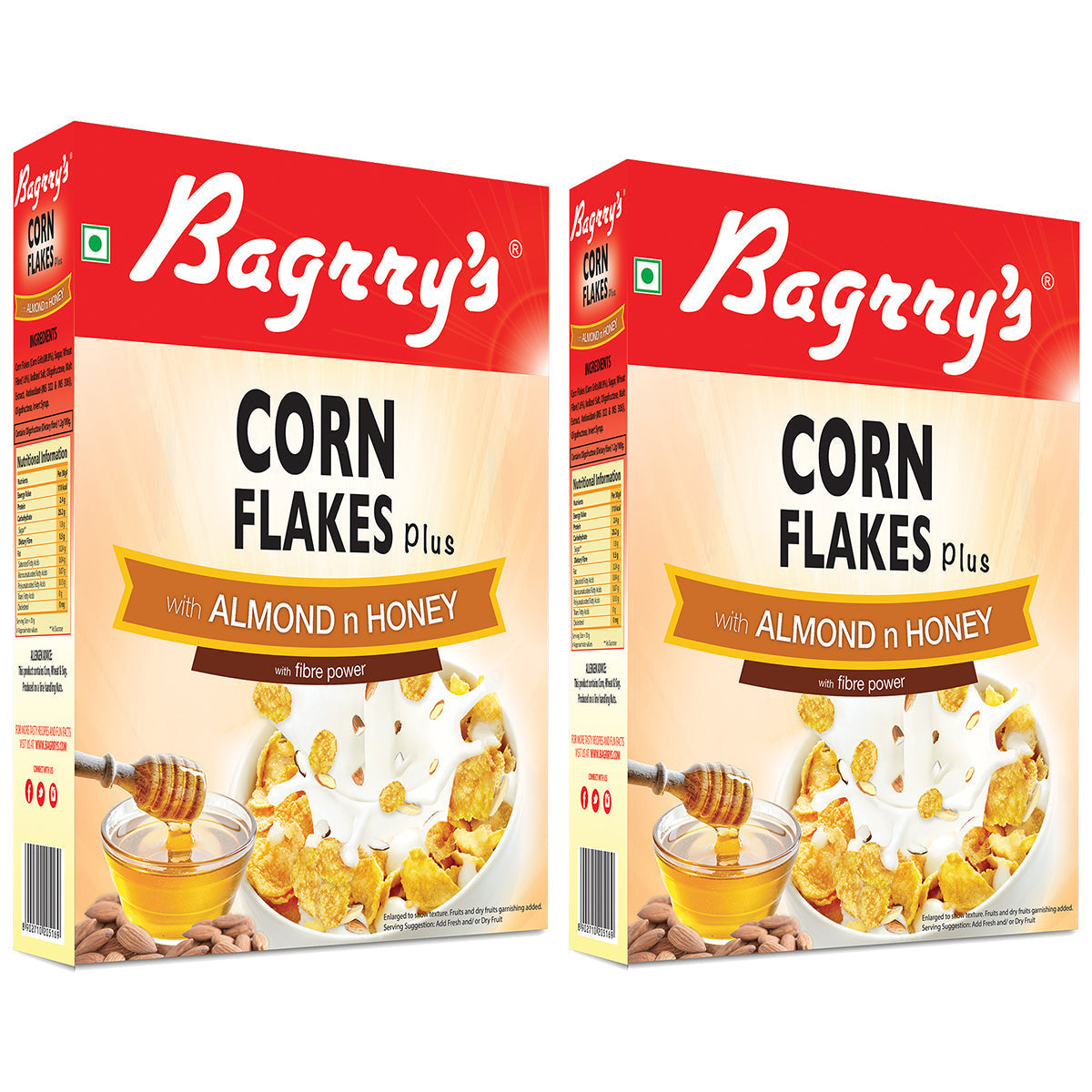 Bagrry's Corn Flakes Plus - Almond and Honey