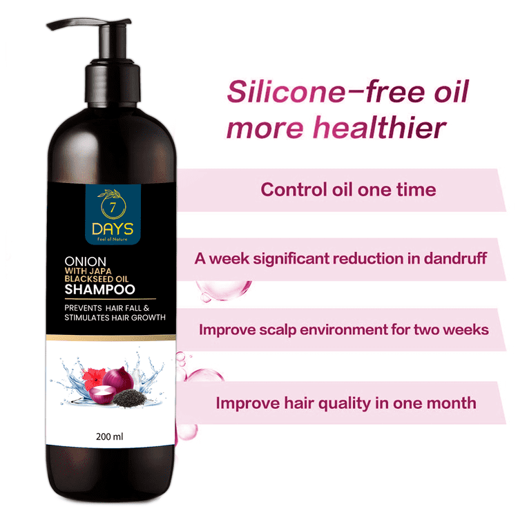 7Days Red Onion Black Seed Oil Hair Growth Shampoo - 200 ml