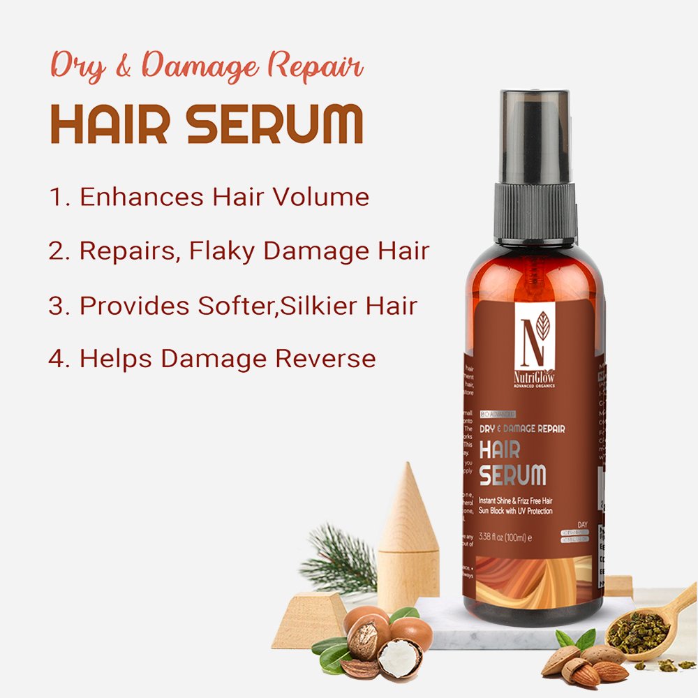 NutriGlow Advanced Organics Hair Repair Serum - 100 ml