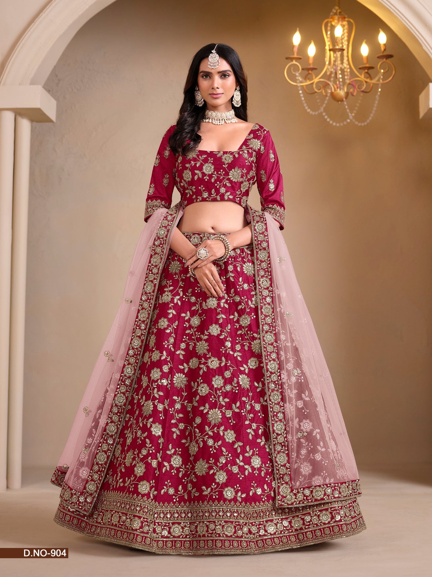 Anaita Red Art Silk Designer Lehenga With Blouse