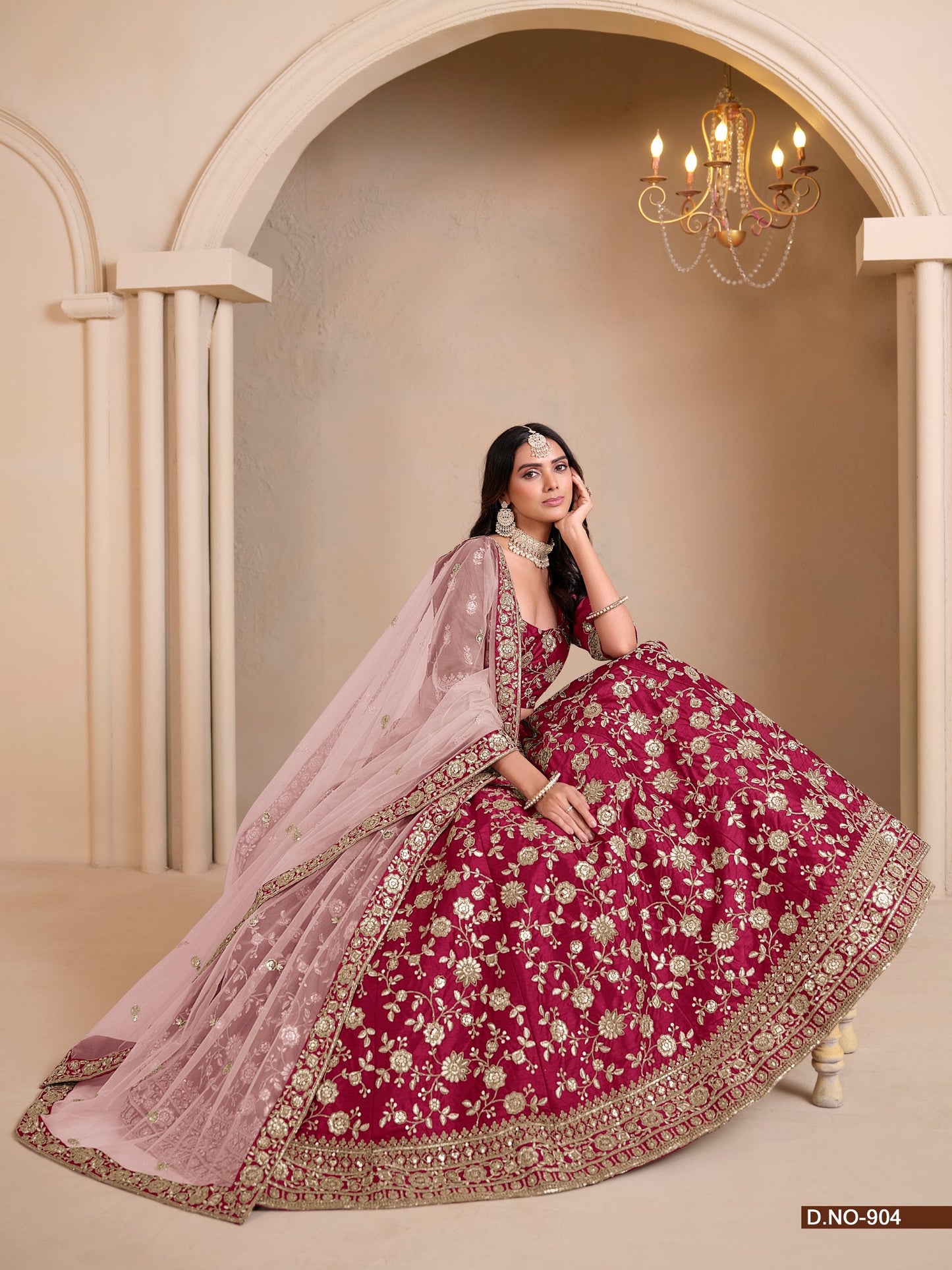 Anaita Red Art Silk Designer Lehenga With Blouse