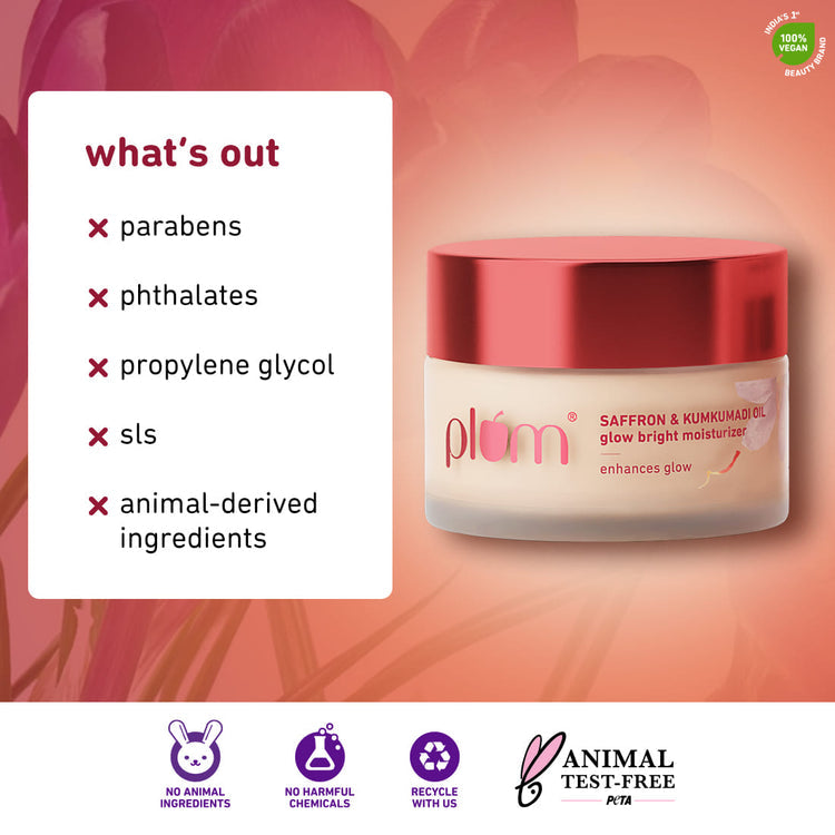 Plum Saffron & Kumkumadi Oil Glow Bright Moisturizer - 50 GMS