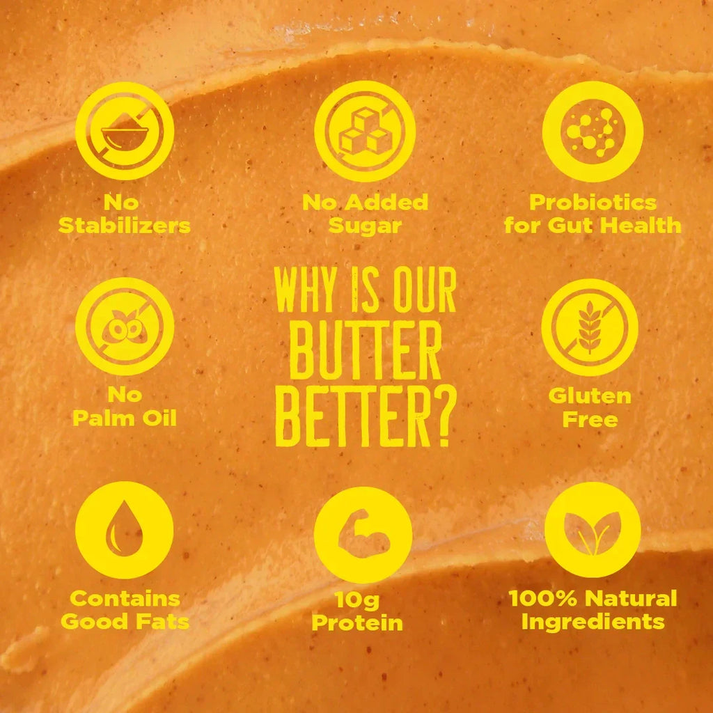 Yogabar Creamy 100% Unsweetened Peanut Butter - 1 kg