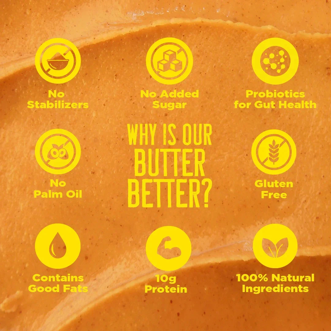 Yogabar Creamy 100% Unsweetened Peanut Butter - 1 kg