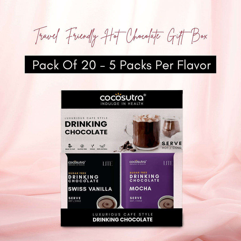 Cocosutra Sugar Free Drinking Chocolate Hamper 20 Sachets - 400 gms