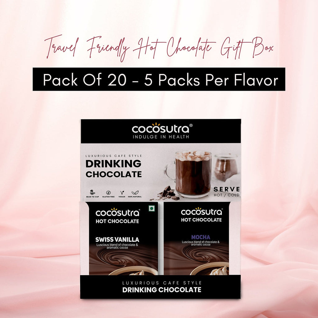 Cocosutra Hot Chocolate Travel Friendly Hamper 20 Pack - 400 gms