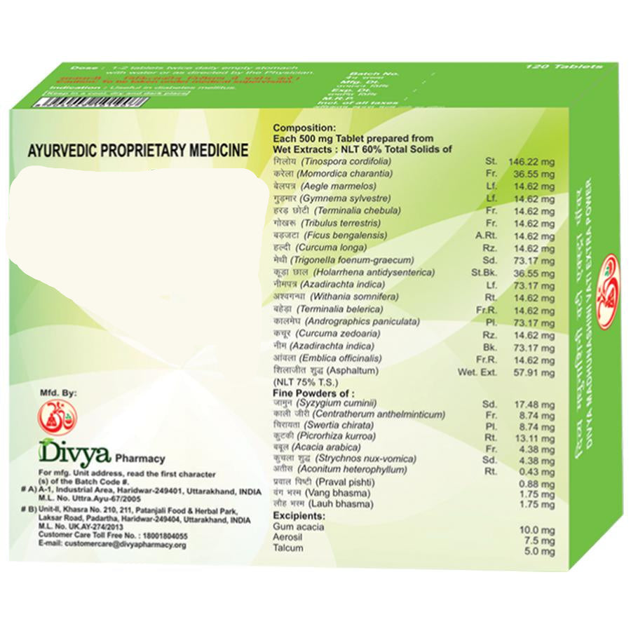 Patanjali Divya Madhunashini Vati Extra Power - 120 tabs