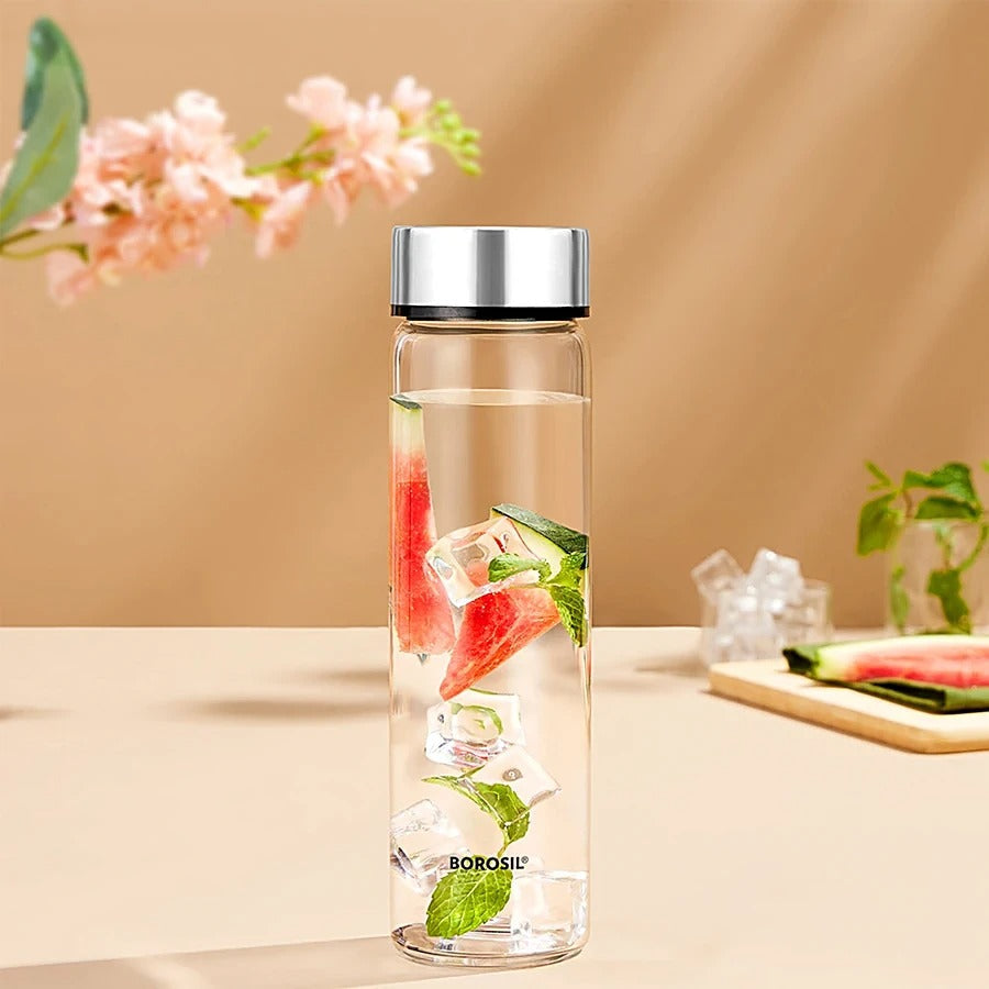 Borosil Neo Borosilicate Glass Water Bottle 550ml