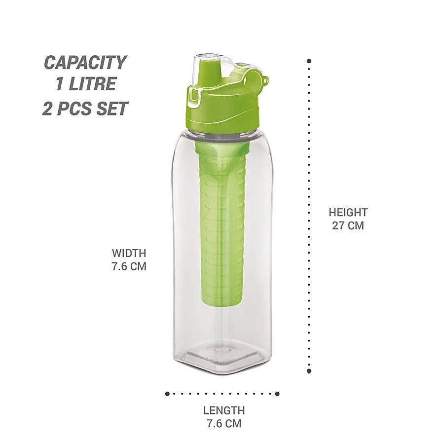 Milton Infuser PET Water Bottle Set of 2 (1L×2)