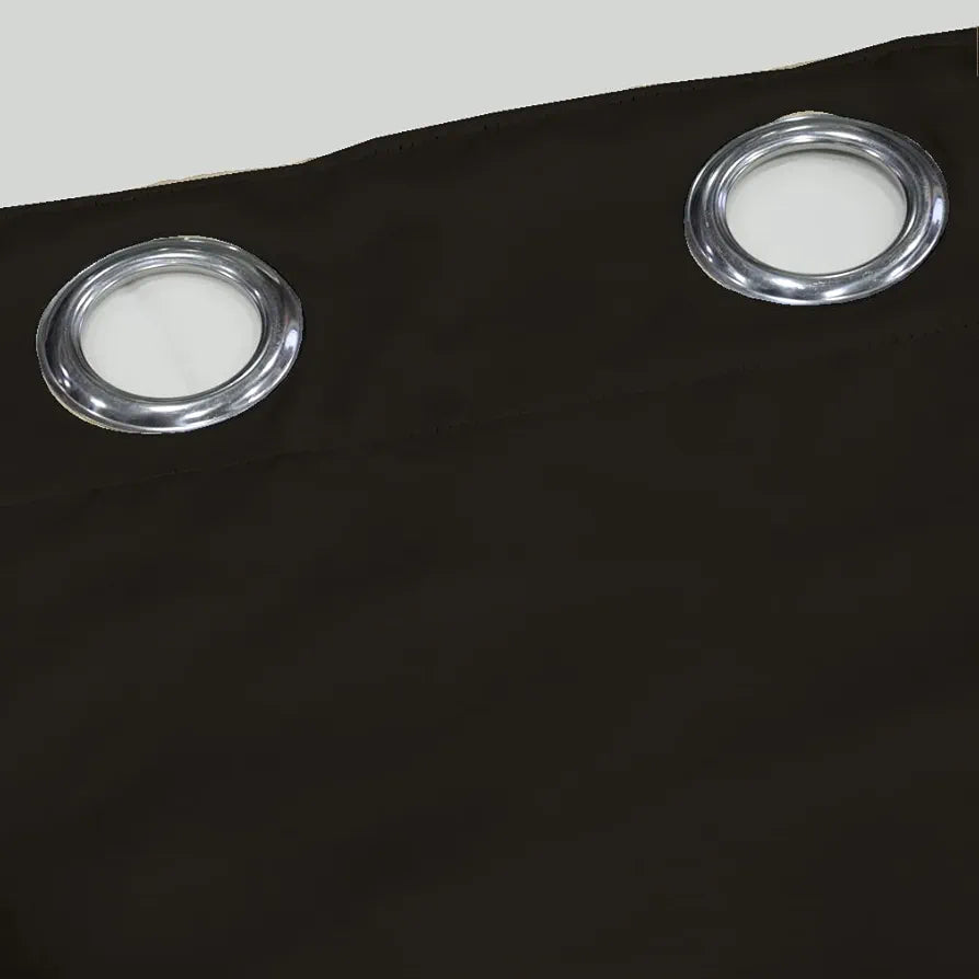 Divine Casa Super Satin Blackout Door Curtains 7 Feet Colour Jet Black Solid Silky Panels for Full Light Block Thermal Insulation & Privacy (Pack of 2)