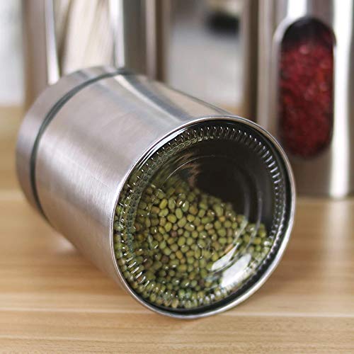 Femora Kitchen Storage Jars Steel Body With See Through Window Jar | 700 Ml | Pack of 1